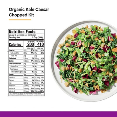 Taylor Farms Organic Kale Caesar Chopped Salad Kit Bag - 7.3 Oz - Image 3