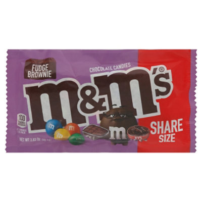 M&M's Chocolate Candies, Fudge Brownie, Share Size 2.83 Oz