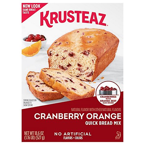 KRUSTEAZ Quick Bread Mix Cranberry Orange - 18.6 Oz