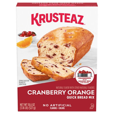 KRUSTEAZ Quick Bread Mix Cranberry Orange - 18.6 Oz