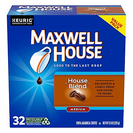 Maxwell House House Blend Medium Roast KCup Coffee Pods Box - 32 Count - Image 3
