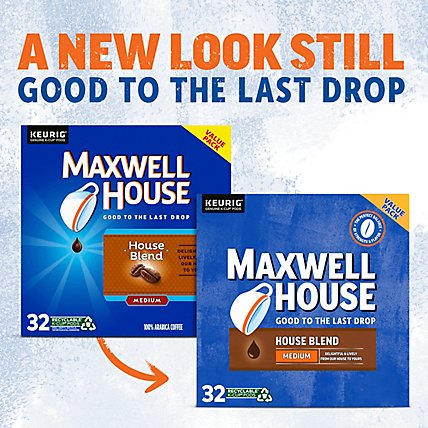 Maxwell House House Blend Medium Roast KCup Coffee Pods Box - 32 Count - Image 2