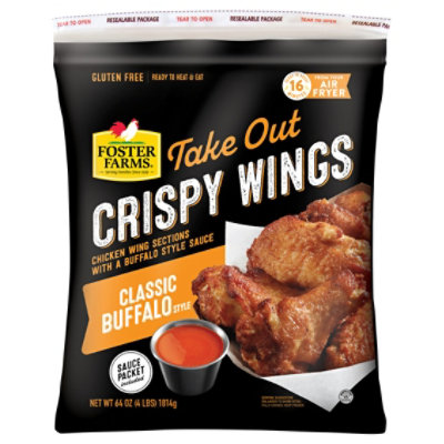 Foster Farms Take Out Crispy Wings Classic Buffalo - 64 Oz - Image 3