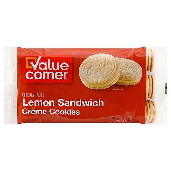 Value Corner Cookie Sandwich Lemon - 25 Oz
