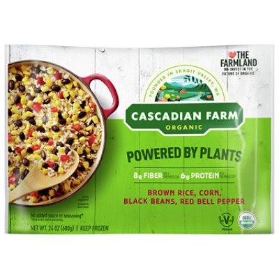 Cascadian Farm Organic Powered By Plants Brown Rice Corn Black Beans & Red Bell Pepper - 24 Oz - Image 3