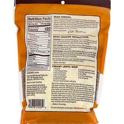 Bobs Red Mill Beans Lentils Brown - 27 Oz - Image 6