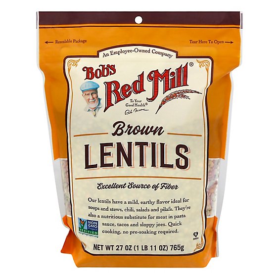 Bobs Red Mill Beans Lentils Brown - 27 Oz