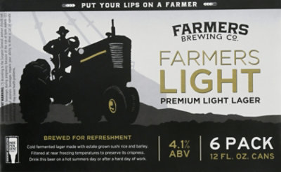 Farmers Brewing Company Farmers Light In Cans - 6-12 Fl. Oz. - Image 4