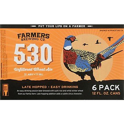 Farmers Brewing Company 530 Unfiltered W In Cans - 6-12 Fl. Oz. - Image 4