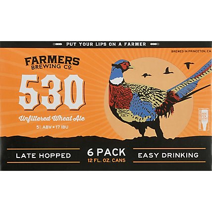Farmers Brewing Company 530 Unfiltered W In Cans - 6-12 Fl. Oz. - Image 2