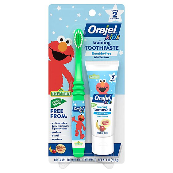 Orajel Baby Tooth & Gum Cleanser Bright Banana Apple Elmo - Each