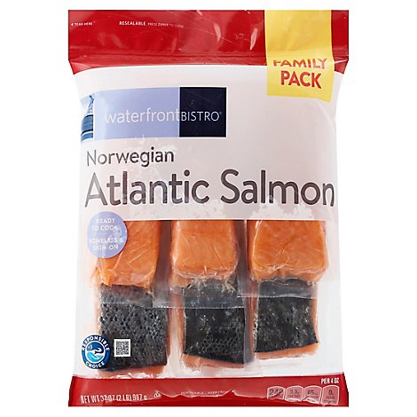 Waterfront Bistro Salmon Norwegian Atlantic Family Pack - 32 Oz