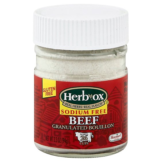 Herb Ox Bouillon Granulated Sodium Free Gluten Free Beef - 3.3 Oz