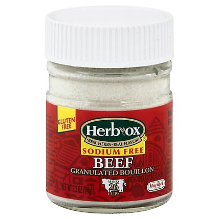 Herb Ox Bouillon Granulated Sodium Free Gluten Free Beef - 3.3 Oz - Image 1