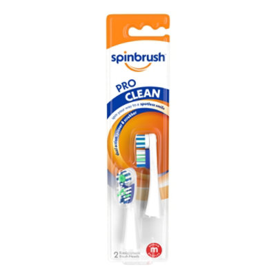 Spinbrush Pro Clean Brush Heads Replacement Medium - 2 Count - Image 1