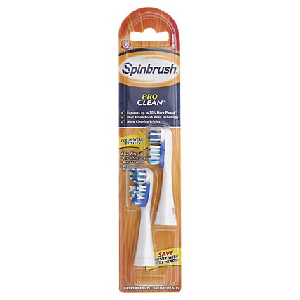 Spinbrush Pro Clean Brush Heads Replacement Medium - 2 Count - Image 1