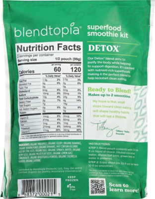 Blendtopia Smoothie Kit Superfood Detox - 7 Oz - Image 6