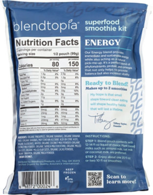 Blendtopia Smoothie Kit Superfood Energy - 7 Oz - Image 6