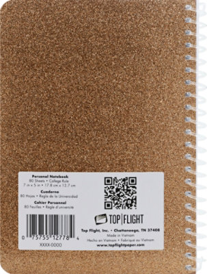 Top Flight Notebook Personal College Rule 80 Sheets - Each - Image 3