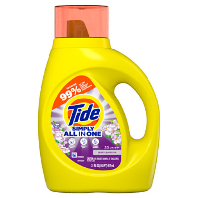 Tide Simply Clean Fresh Berry Blossom 22 loads Liquid Laundry Detergent 31 Fl. Oz. jewelosco