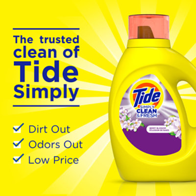 Tide Simply Clean & Fresh Berry Blossom 22 loads Liquid Laundry Detergent - 31 Fl. Oz. - Image 3