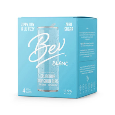 Bev Ca Sauvignon Blanc Can Wine - 4-250 Ml - Image 1