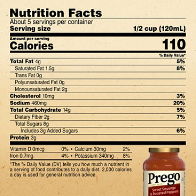 Prego Sweet Sausage and Roasted Peppers Pasta Sauce - 23.5 Oz - Image 4