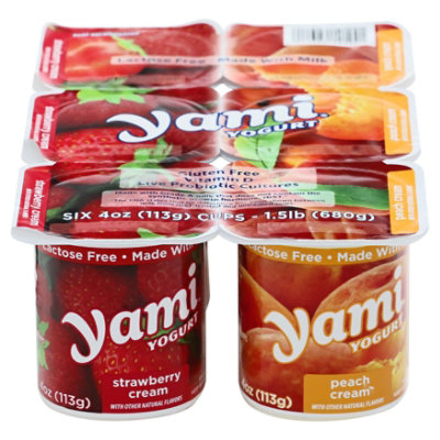 Yogurt Yami Multi-Pack Peach Cream/Strawberry Cream - 6 Count - Image 3