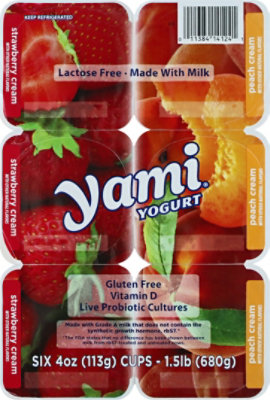 Yogurt Yami Multi-Pack Peach Cream/Strawberry Cream - 6 Count - Image 2