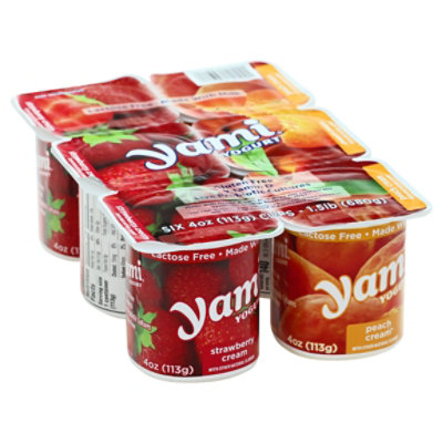 Yogurt Yami Multi-Pack Peach Cream/Strawberry Cream - 6 Count - Image 1