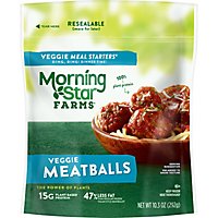 MorningStar Farms Meatless Meatballs Plant Based Protein Vegan Meat Original - 10.3 Oz - Image 2