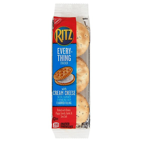 Nabisco Ritz Cracker Sandwich Everything With Cream Cheese - 8-1.35Oz