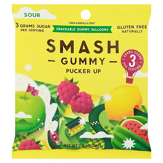Smash Gummy Sour Pucker Up - Each