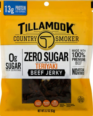 Tillamook Zero Sugar Teriyaki Beef Jerky - 2.2 Oz - Image 2
