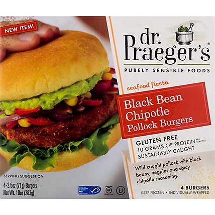 Dr Praege Burger Bean Chptl Pollock - 10 Oz - Image 2