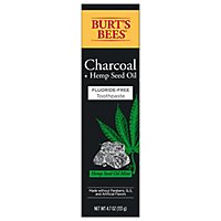 Burt's Bees Charcoal + Hemp Seed Oil Mint Fluoride Free Toothpaste - 4.7 Oz - Image 3