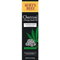 Burt's Bees Charcoal + Hemp Seed Oil Mint Fluoride Free Toothpaste - 4.7 Oz - Image 2