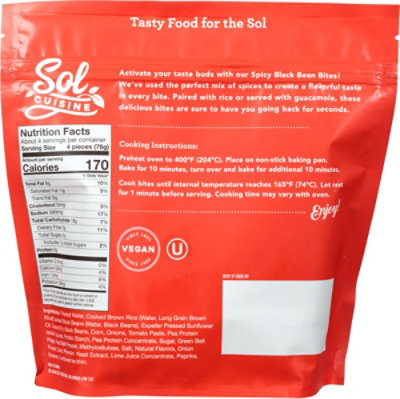 Sol Cuisine Bites Black Bean Spicy - 10.7 Oz - Image 6