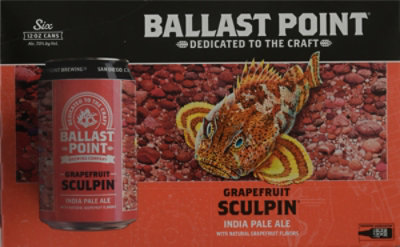 Ballast Point Grapefruit Sculpin Ipa In Cans - 6-12 Fl. Oz. - Image 4