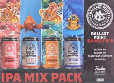 Ballast Point Ipa Mixed Pack In Bottles - 12-12 Fl. Oz. - Image 4