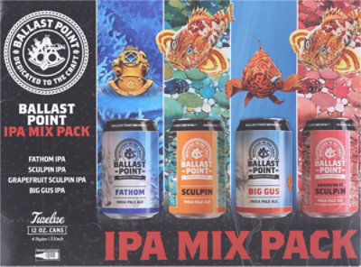 Ballast Point Ipa Mixed Pack In Bottles - 12-12 Fl. Oz. - Image 2