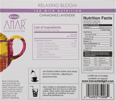 Amar Relaxing Bloom Tea - 1.32 Oz - Image 6