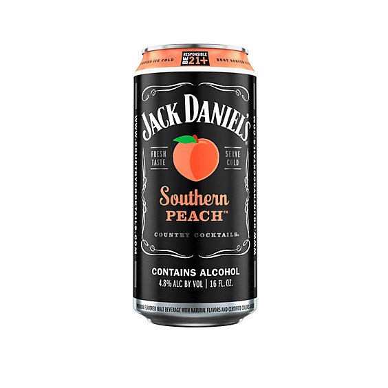 Jack Daniel's Country Cocktails Southern Peach 9.6 Proof Malt Beverage Can - 16 Oz