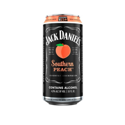 Jack Daniel's Country Cocktails Southern Peach 9.6 Proof Malt Beverage Can - 16 Oz