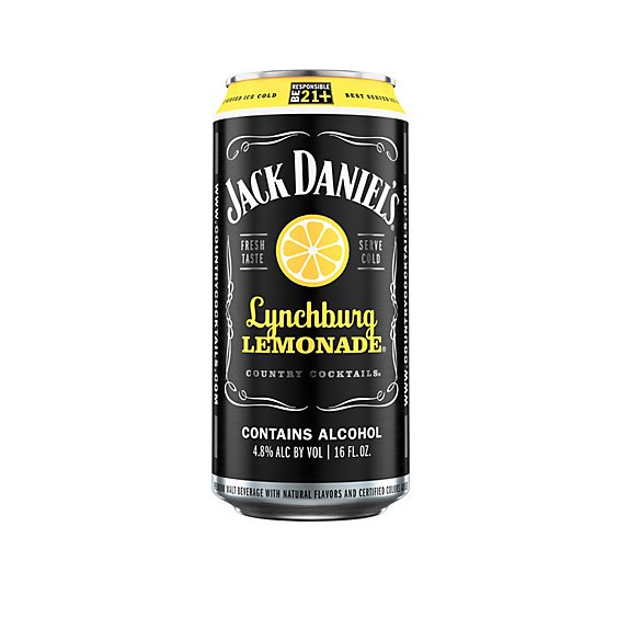 Jack Daniel's Country Cocktails Lynchburg Lemonade 9.6 Proof Malt Beverage Can - 16 Oz
