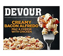 DEVOUR Creamy Bacon Alfredo Mac & Cheese with Chicken Frozen Meal Box - 10 Oz