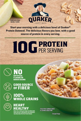 Quaker Protein Apples & Cinnamon Instant Oatmeal - 12.6 Oz - Image 6