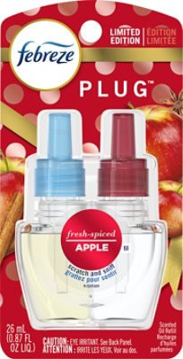 Febreze Plug Oil Warmer & Scent Refill Fresh Spiced Apple - Each - Image 2