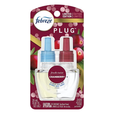 Febreze Plug Oil Warmer & Scent Refill Fresh Twist Cranberry - Each