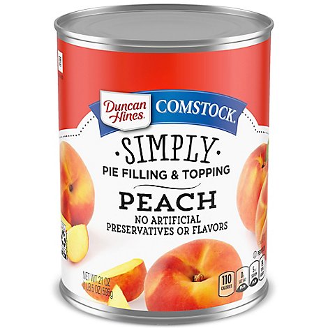 Duncan Hines Comstock Simple Peach Filli - 21 Oz